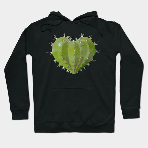 Cactus heart watercolor Hoodie by Collagedream